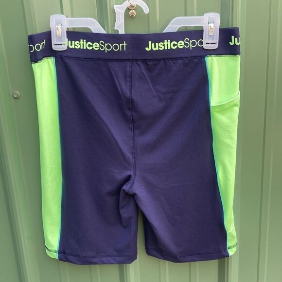 Justice Girl's J-Sport Active Colorblock Logo Bike Short Size XL Plus (16/18) - Picture 2 of 8
